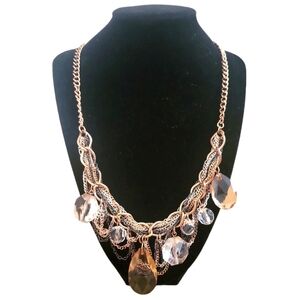 Estate Sale Jewelry Multi-Tone Chains Fauceted Bead Chunky Chain Necklace
